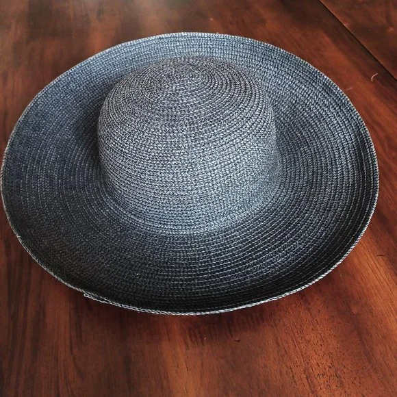 Peter Grimm Straw Hat, Charcoal, One Size - Picture 2 of 4